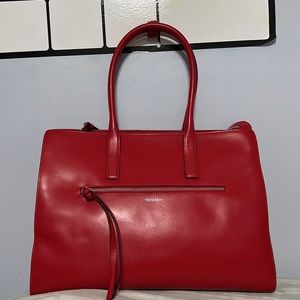 Trussardi large red leather bag